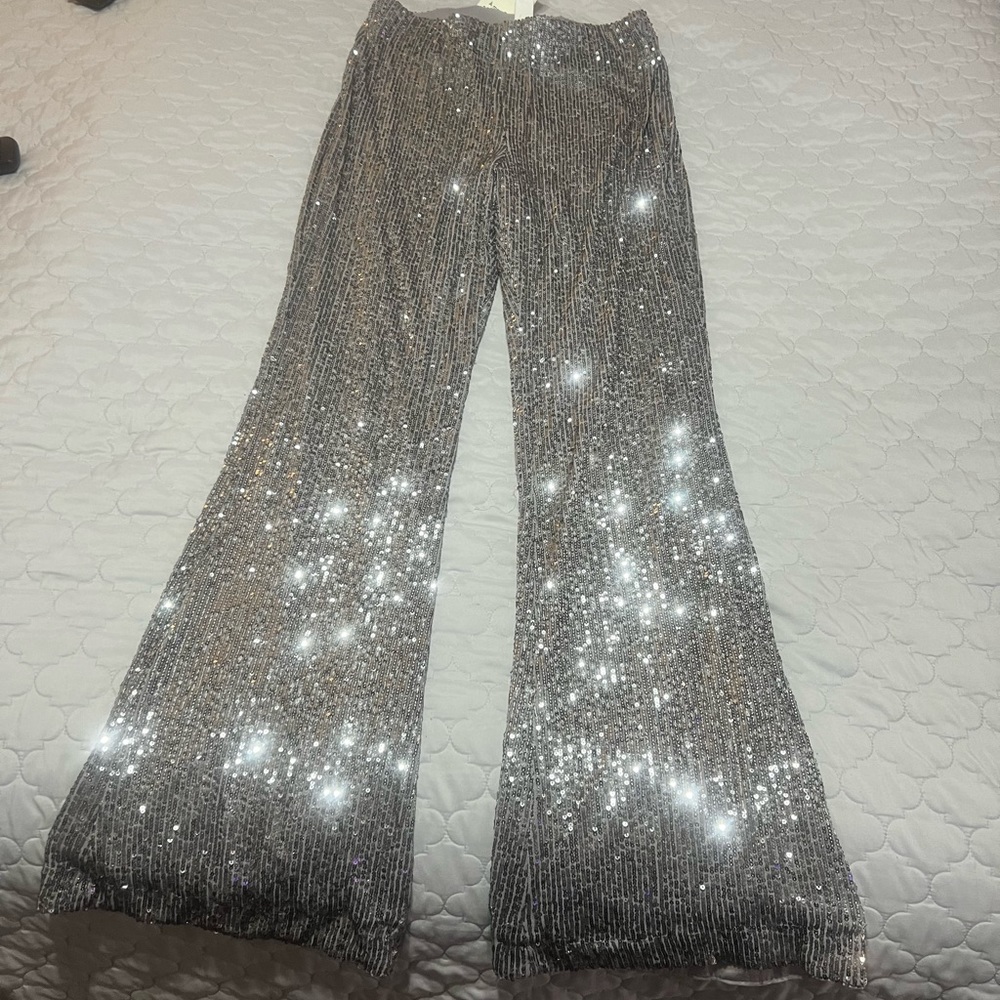 Sequin Glitter flare leggings